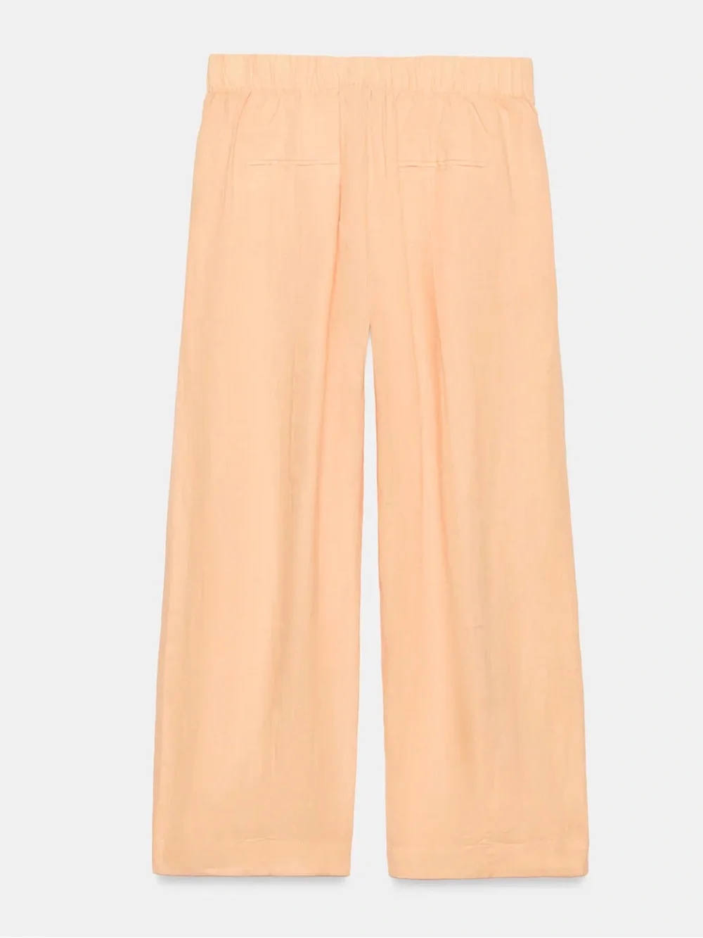 Zara 100% Linen Wide Barrel Pants in a tangerine orange color